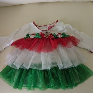 Frilly Christmas Dress Sz 6 Months